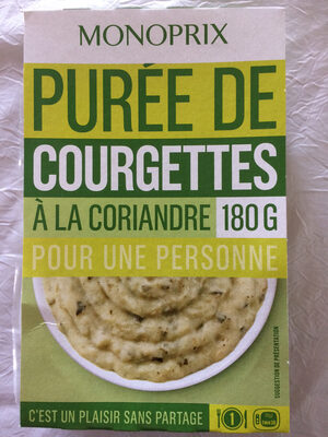 PURÉE DE COURGETTES À LA CORIANDRE POUR UNE PERSONNE