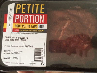 Petite portion pour petite faim front packaging