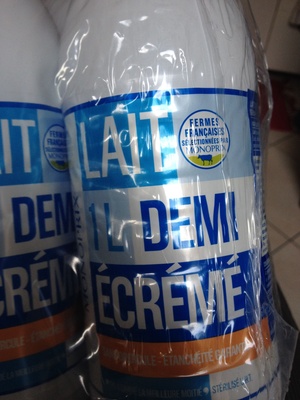 Lait Demi-Écrémé front packaging