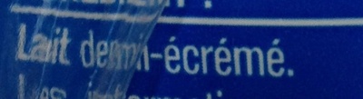 Lait Demi-Écrémé ingredients label