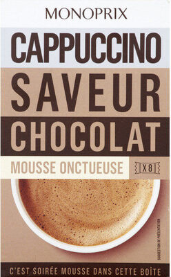 Café soluble, cappuccino saveur chocolat