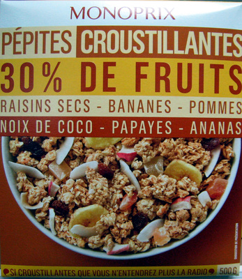 Pépites croustillantes 30% de fruits