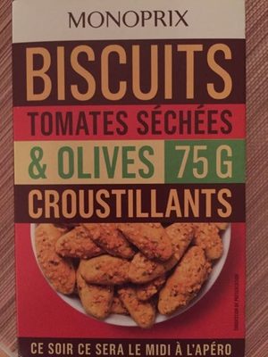Biscuits croustillants tomates séchées & olives
