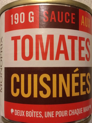 Sauce aux tomates cuisinées front packaging