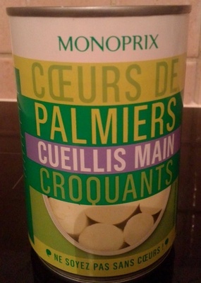 Coeurs de palmiers cueillis main croquants front packaging