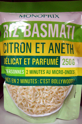 Riz Basmati citron et aneth Monoprix