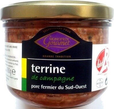 Terrine de campagne Porc fermier du Sud-Ouest