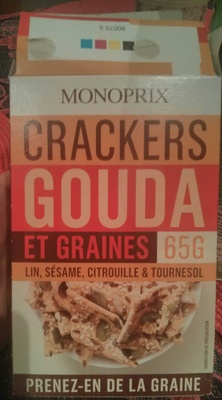 Crackers Gouda et graines (Lin, sésame, citrouille & tournesol) front packaging