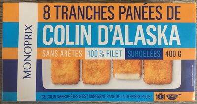 Tranches panées de colin d’Alaska