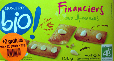 Financiers aux Amandes Bio Monoprix