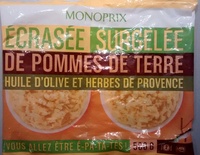 Ecrasées surgelées de pommes de terre