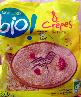 8 Crêpes nature Bio Monoprix