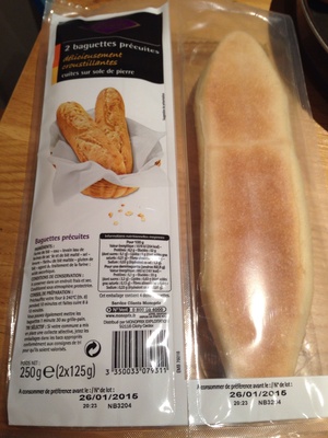 2 Demi-baguettes précuites