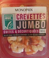 Crevettes Jumbo cuites & décortiquées