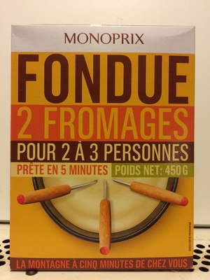 Fondue 2 Fromages front packaging
