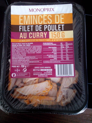 Émincés de filet de poulet au curry