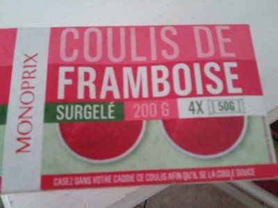 Coulis de Framboise front packaging