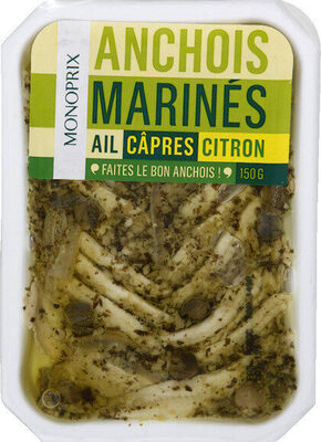 Anchois marinés ail câpres citron