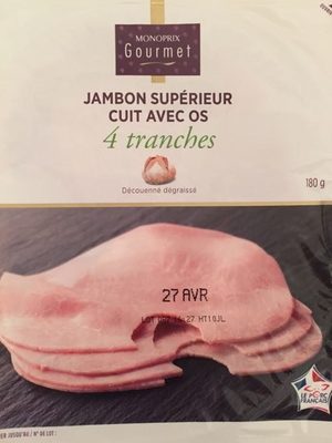 Jambon supérieur cuit avec os