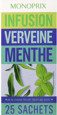 Infusion verveine menthe front packaging