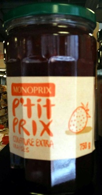 Confiture extra fraises front packaging