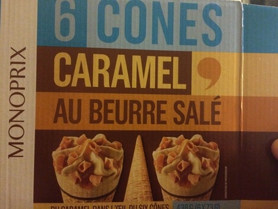 6 Cônes Caramel au Beurre Salé