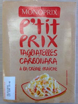 Tagliatelles Carbonara à la crème fraîche