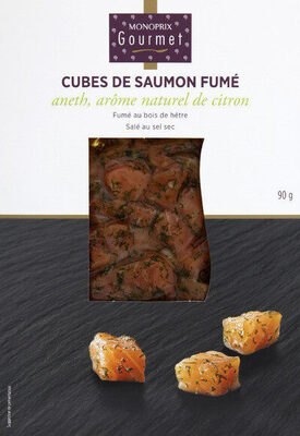 Cubes de saumon fumé aneth, arôme naturel de citron
