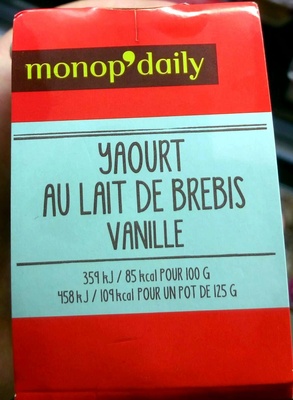Yaourt au lait de brebis vanille