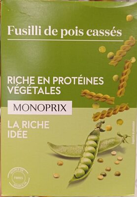 Fusilli pois cassés front packaging