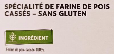 Fusilli pois cassés ingredients label