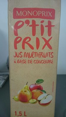 Jus multifruits à base de concentré