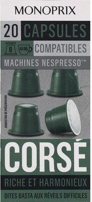Capsules de Café Corsé Riche et Harmonieux