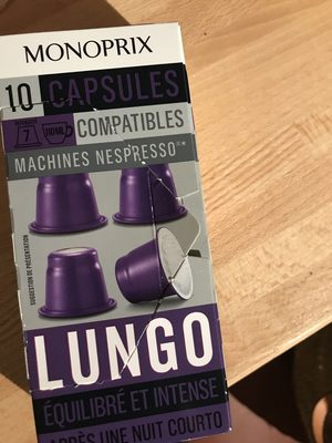 Monoprix capsules café lungo