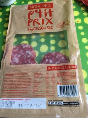 P'tit prix - Saucisson sec