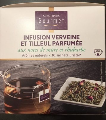 Infusion verveine et tilleul parfumée front packaging
