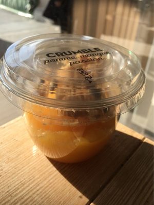 Crumble pomme, mangue, passion