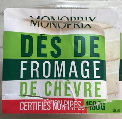 Des de fromage de chevre front packaging