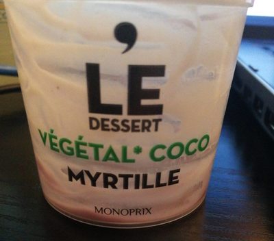 Le végétal coco myrtille front packaging