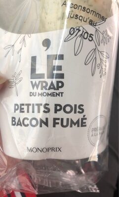 Wrap petits pois bacon fumé front packaging