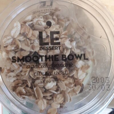 Smoothie avocat banane citron vert