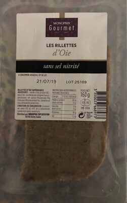 Les rillettes d'oie sans sel nitrité