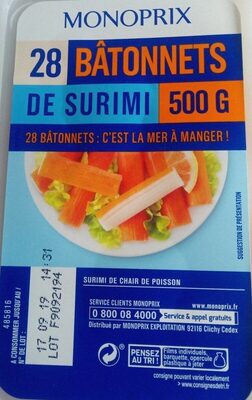 Bãtonnets de surimi