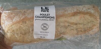 Le pavé poulet champignons grana padano front packaging
