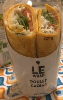 Le wrap poulet caesar front packaging