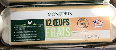 12 oeufs frais
