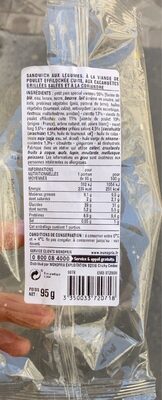 Sandwich au legume et poulet