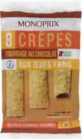 Crêpes fourrage au chocolat