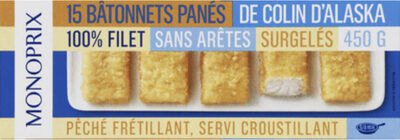 Bâtonnets panés de colin d'Alaska