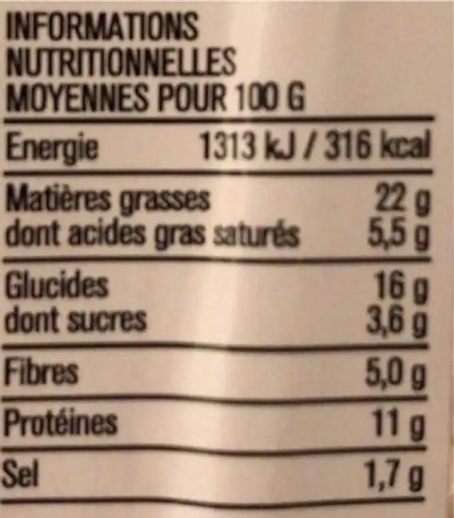 Cake tomates feta olives nutrition facts table